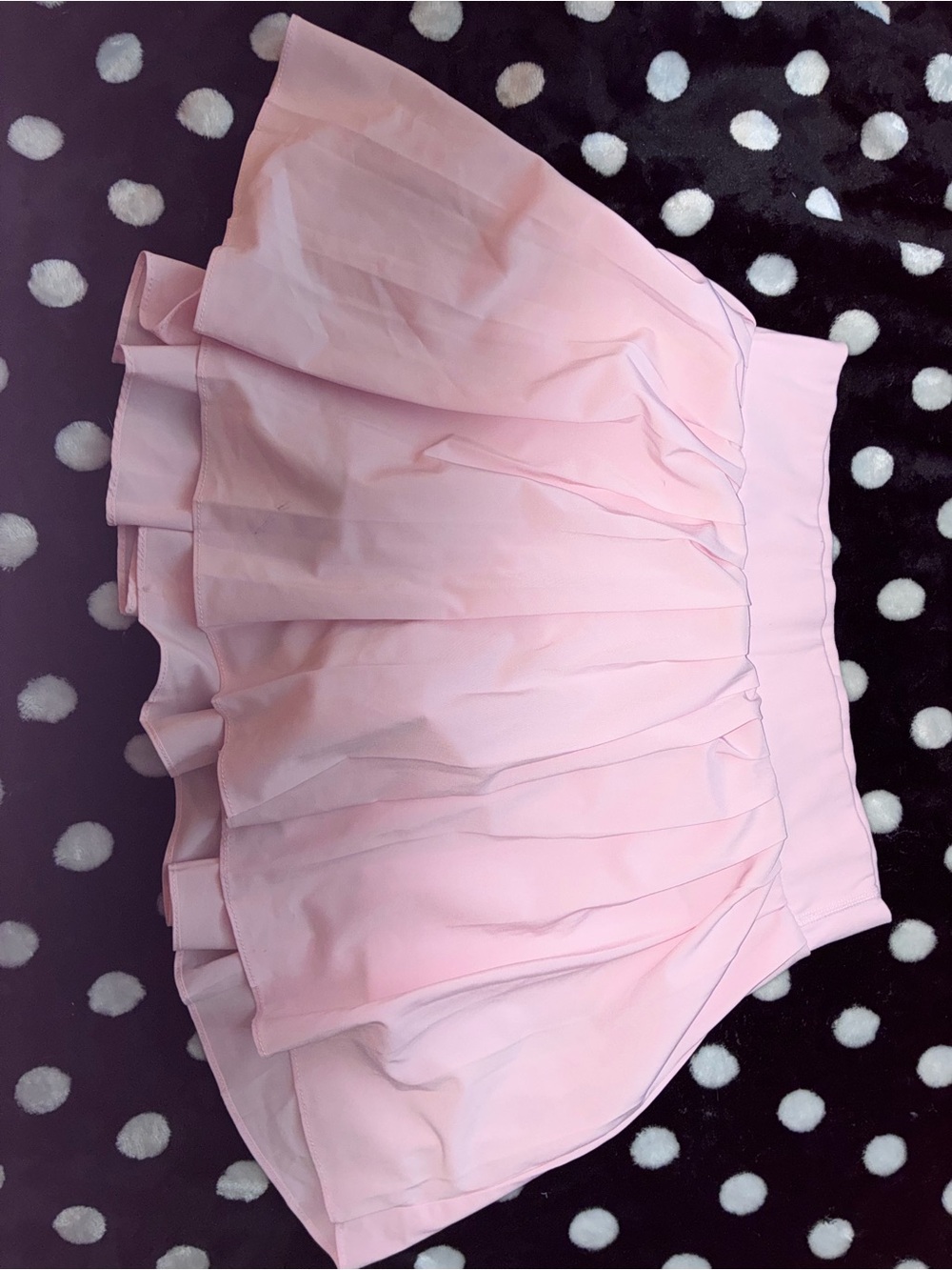 Pink Pleated Circle Skirt with High Waist